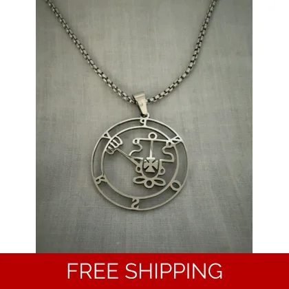 Goetia Sigil of Ipos Pendant Necklace